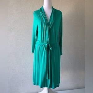 Tart Intimates Long Sleeve Robe with Tie Belt‎ Size Large NWT Knee Length Soft